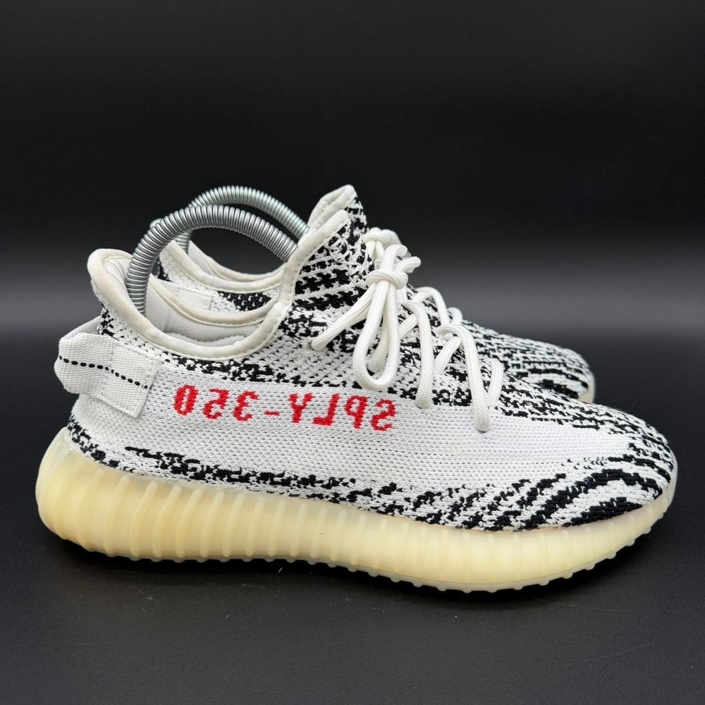Adidas Yeezy Boost 350 V2 "Zebra" CP9654 Men's Size 6.5 White/Black/Red No Box